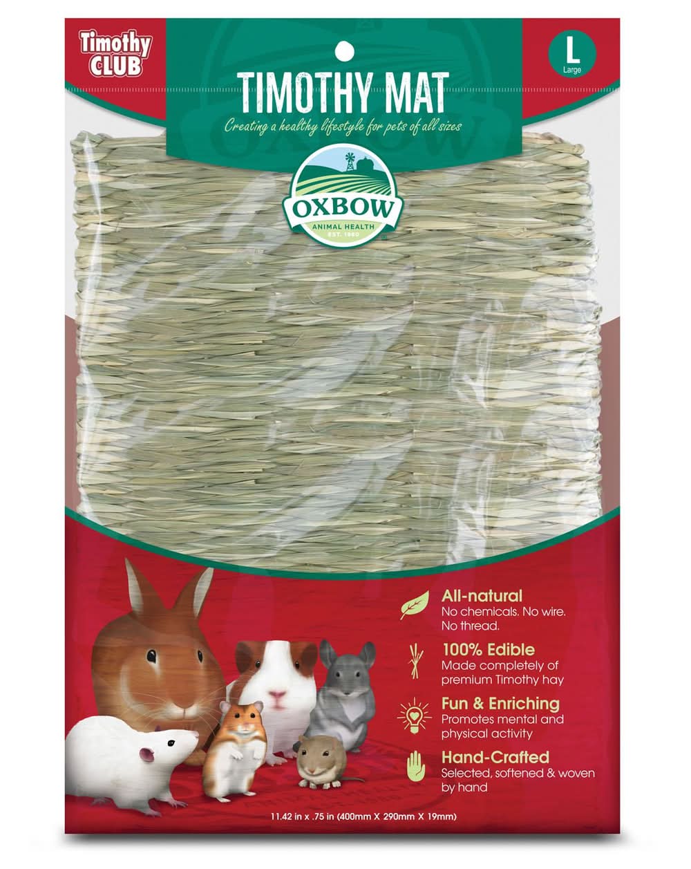 Oxbow Timothy CLUB Mat for Small Animals, Large