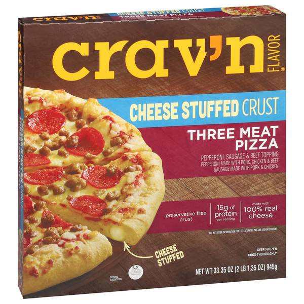 Crav'n Three Meat Pizza Cheese Stuffed Crust