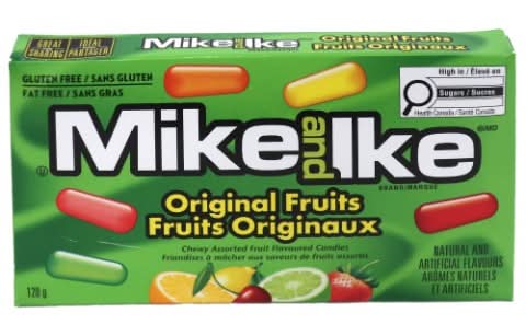 MIKE AND IKE Original Chewy Candies, Assorted Fruit (120 g)