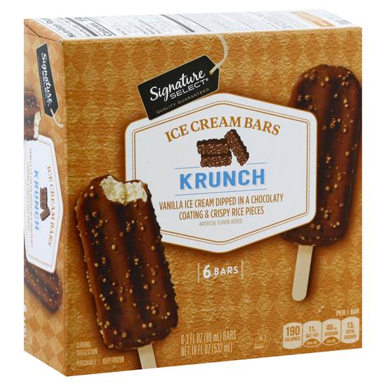 Signature Select Krunch Ice Cream Bars (6 ct)
