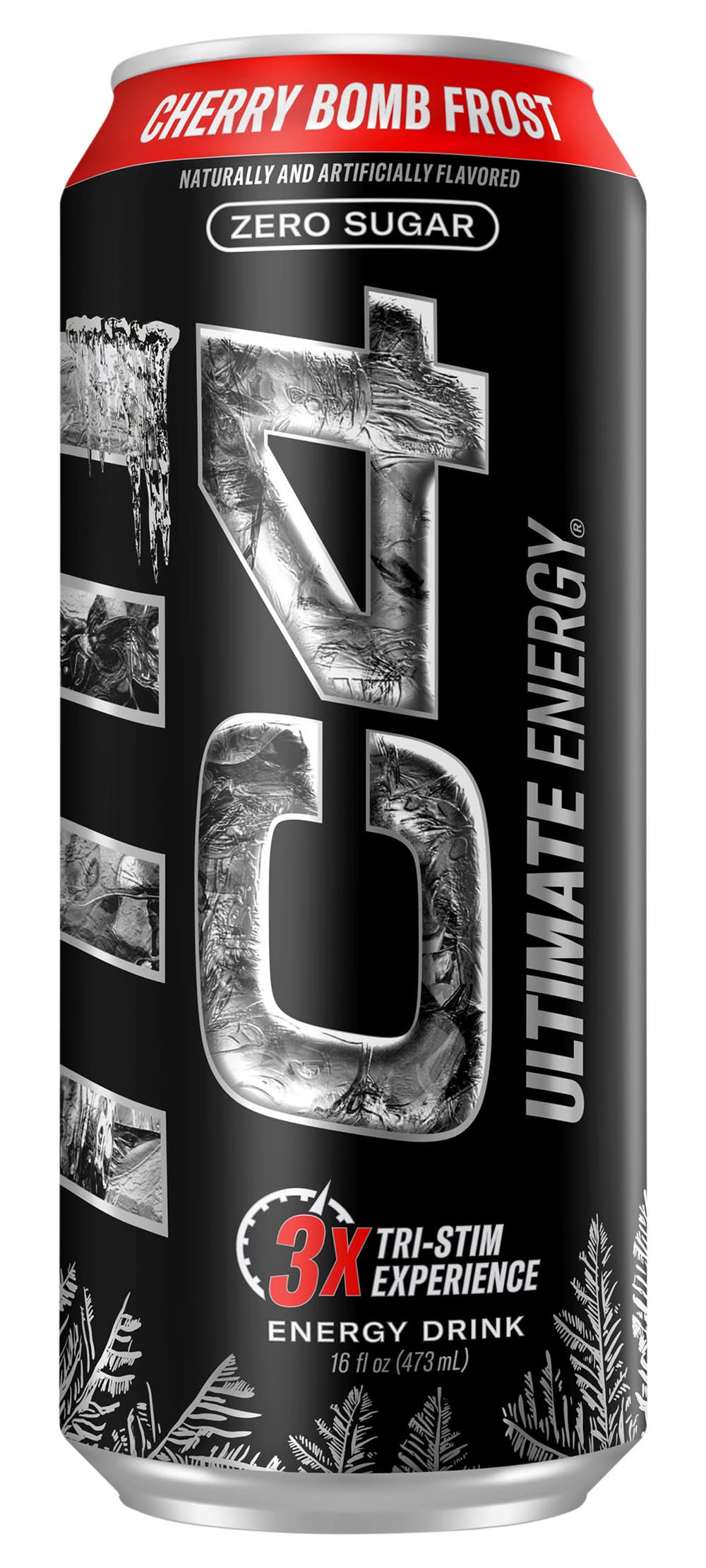 C4 Ultimate Zero Sugar Energy Drink, Cherry Bomb Frost (16 fl oz)