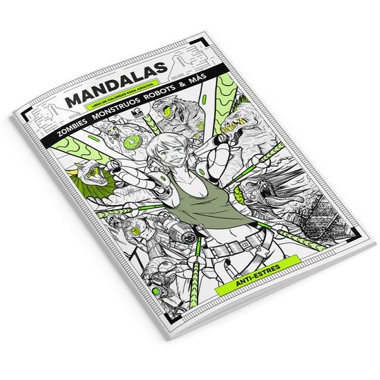 Mandalas anti-estrés mounstros (1 pieza, pasta rústica)