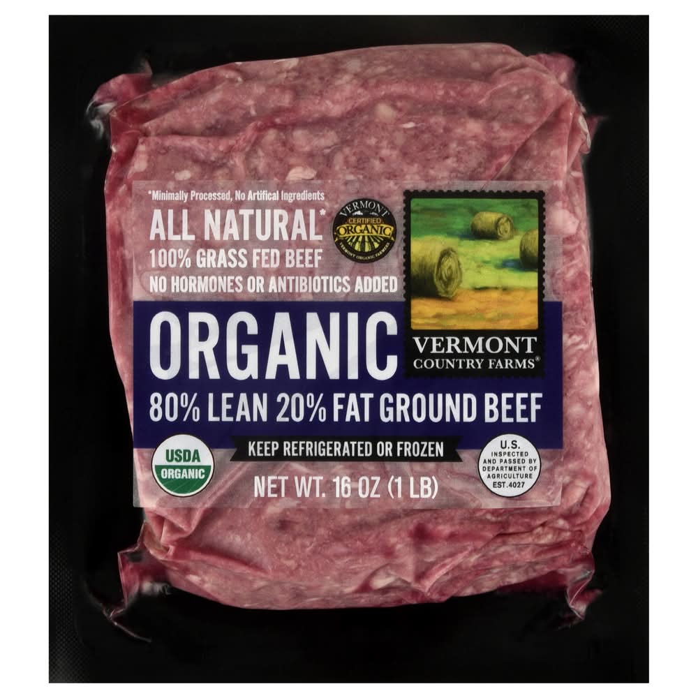 Vermont Country Farms Organic Ground Beef (16 oz)