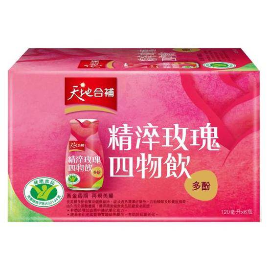 天地合補精淬玫瑰四物飲(多酚配方)120ml*6入