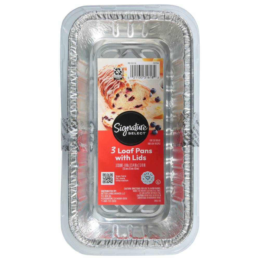 Signature Select Loaf Pans With Lids (3 ct)