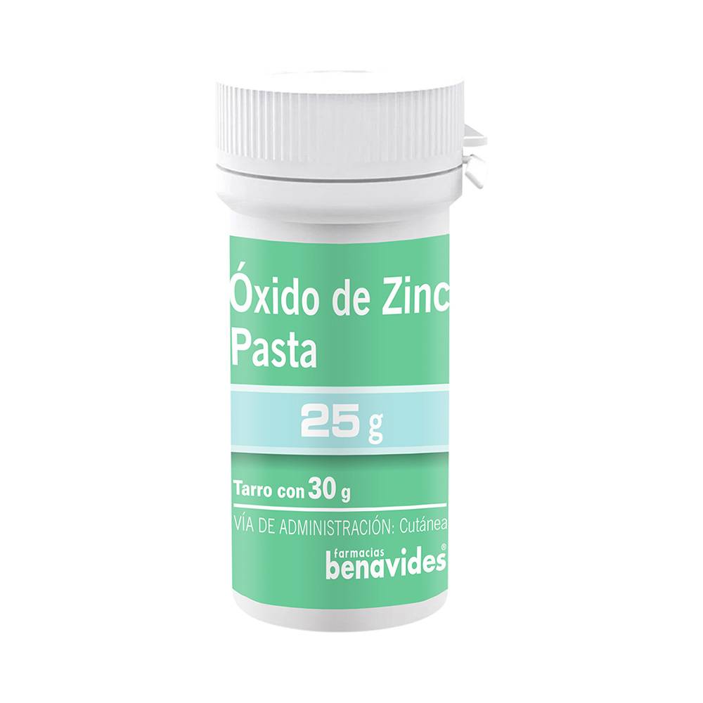 Farmacias Benavides · Óxido de zinc pasta 25 g