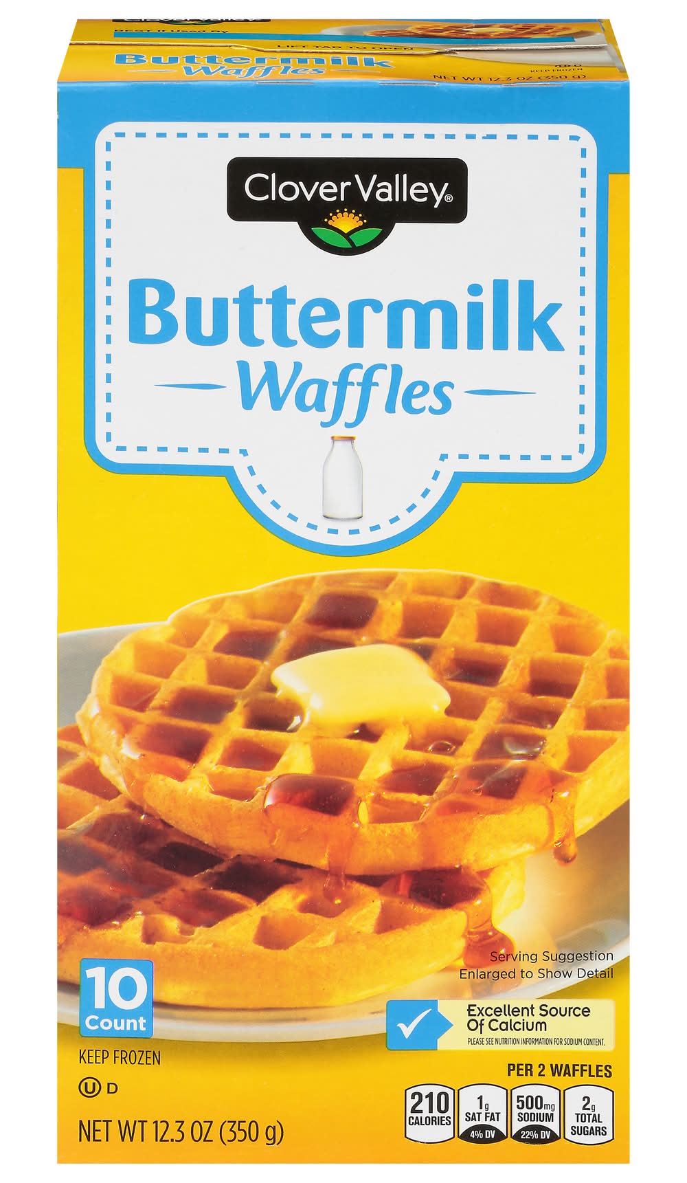 Clover Valley Buttermilk Waffles (12.3 oz, 10 ct)
