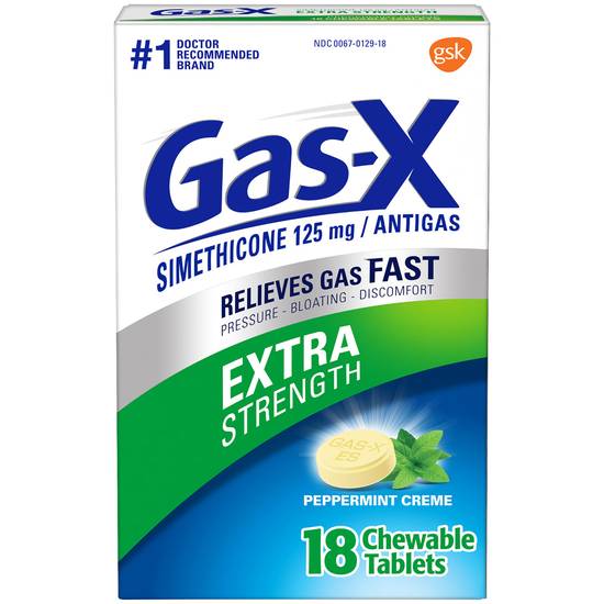 Gas-X Extra Strength Peppermint Creme Antigas Chewable Tablets