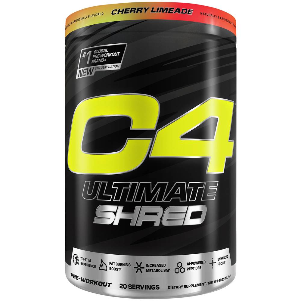 C4 Ultimate Shred Pre-Workout - Cherry Limeade(14.30 Ounces Powder)