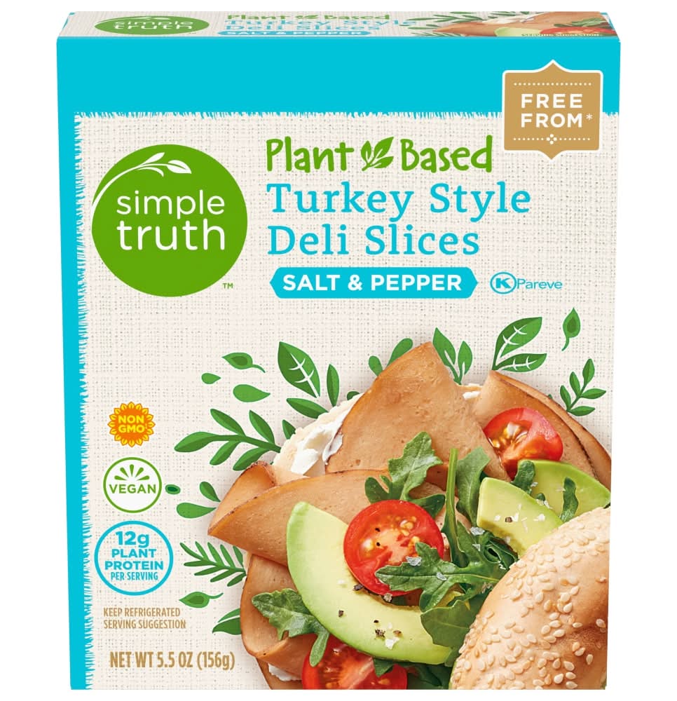 Simple Truth Plant-Based Salt & Pepper Turkey Style Deli Slices Box, Salt & Pepper (5.5 oz)