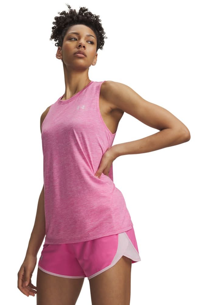Under Armour Women's UA Tech Twist Tank Top, Medium Pink 02, Medium