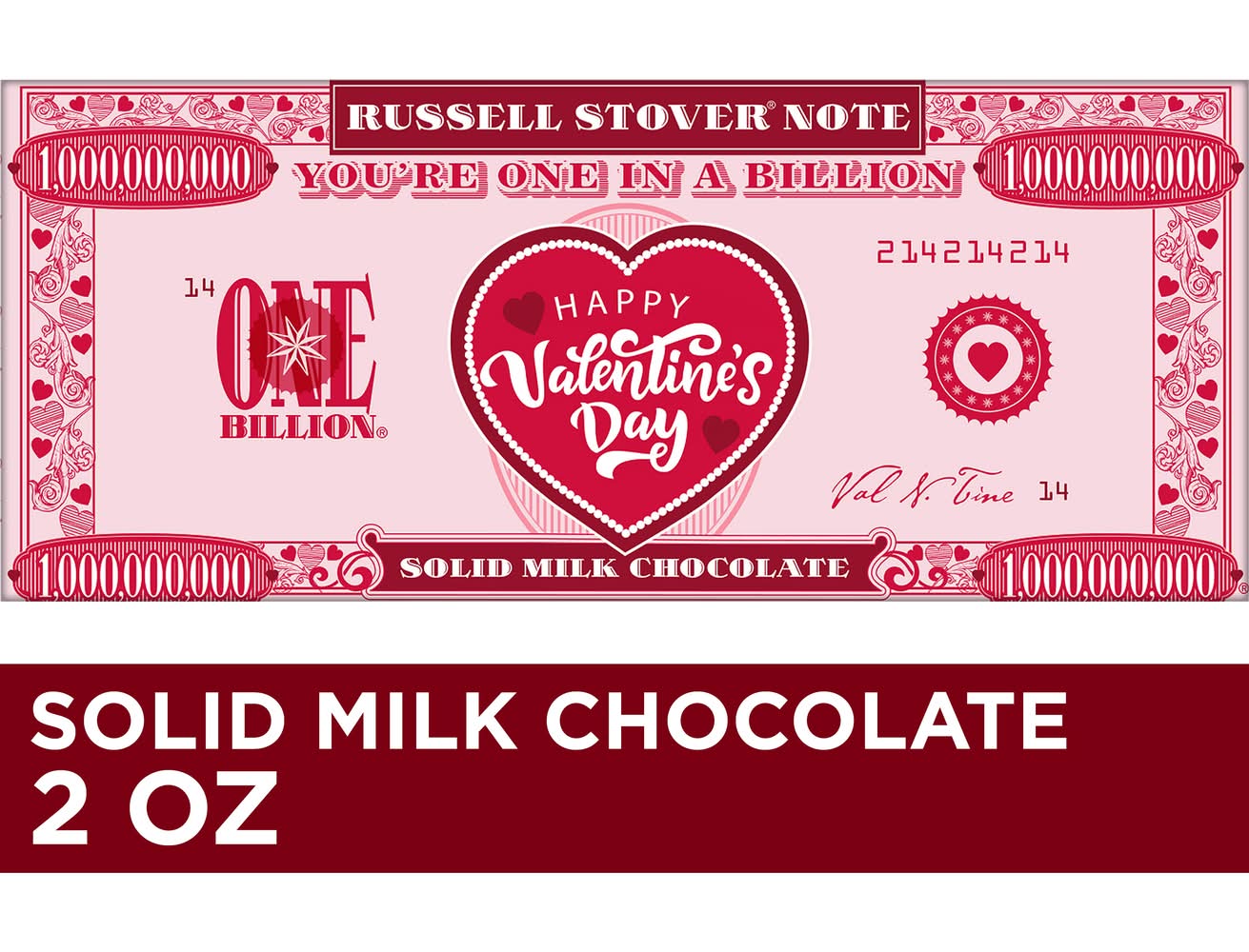 Russell Stover Solid Milk Chocolate Dollar Bar (2 oz)
