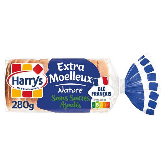 Harrys pain de mie extra moelleux nature sans sucres ajoutes sans additifs 280g
