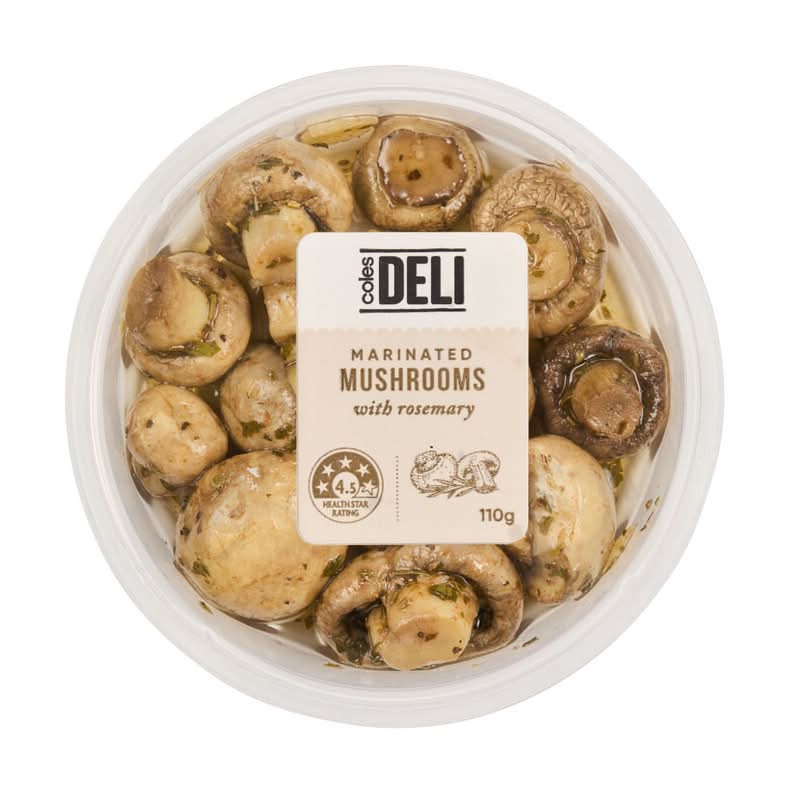 Coles Marinated Whole Button Mushrooms With Rosemary 110g
