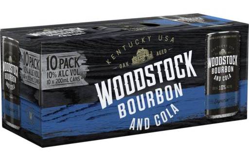 Woodstock & Cola 10% 200ml (10 Pack)