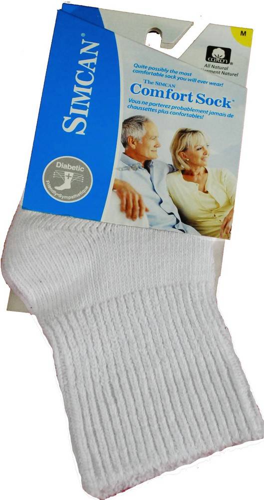 Simcan Comfort Low Rise Socks Medium White (1.0 pr)