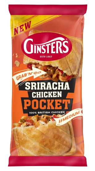 Ginsters Sriracha Chicken Pocket Sandwich (100g)