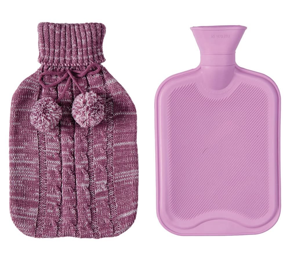 KIRKTON HOUSE Huggable Heating Bag - Purple Knit Pom Pom