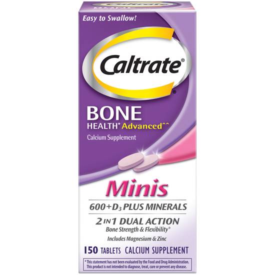Caltrate 600+vitamin D3 Plus Minerals Minis Calcium Supplement 600 mg Tablets
