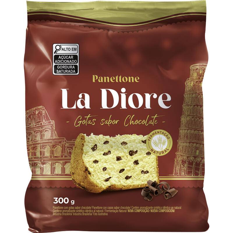 La diore panettone gotas de chocolate (300 g)