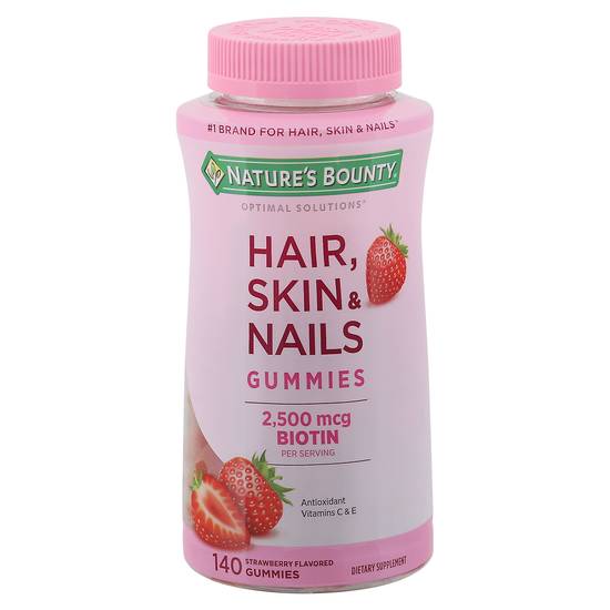Nature's Bounty Hair Skin & Nails Strawberry Biotin Supplement (140 ct)