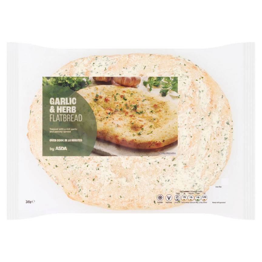 ASDA Garlic & Herb Flatbread 245g