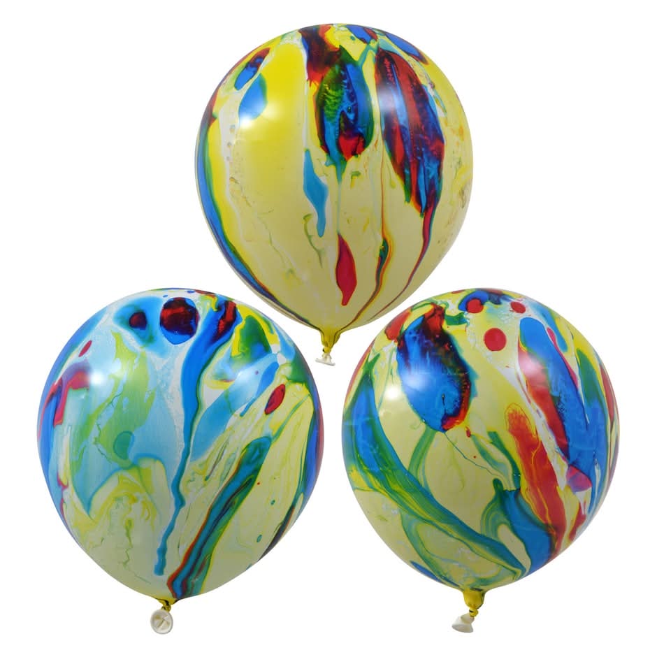 Colorful Marble Latex Balloons, 12 in (10 ct)