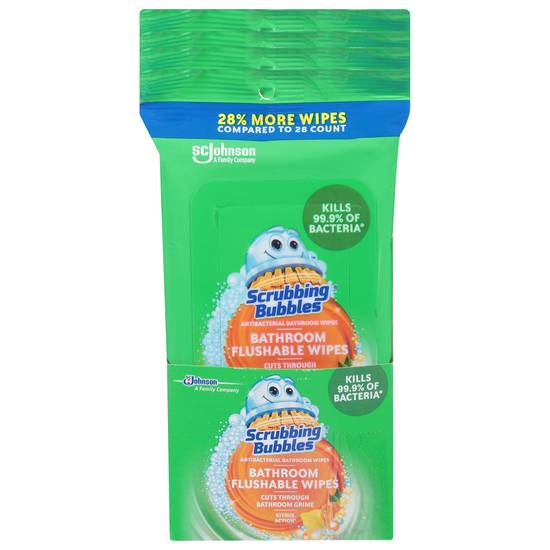 Scrubbing Bubbles Citrus Action Flushable Bathroom Wipes (36 ct)