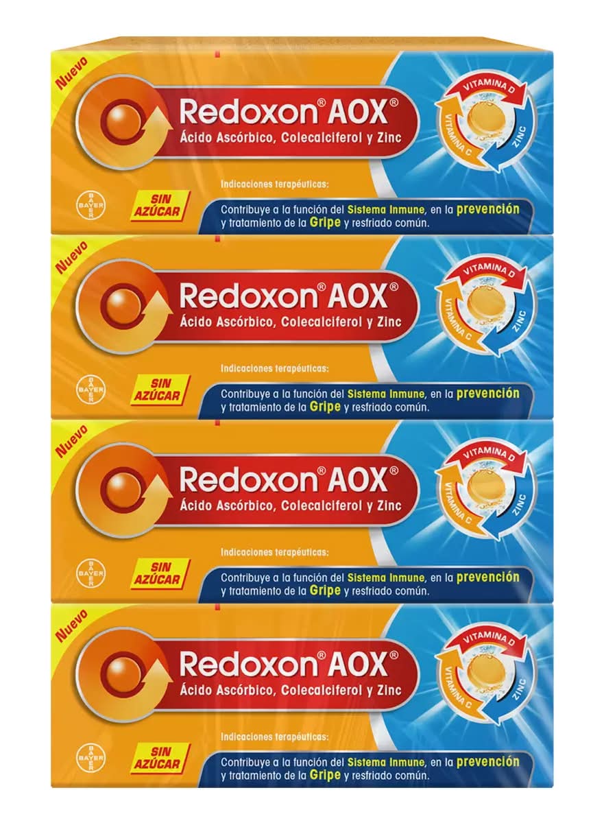 Redoxon · Aox multivitamínico en tabletas efervescentes, naranja (4 x 10 un)