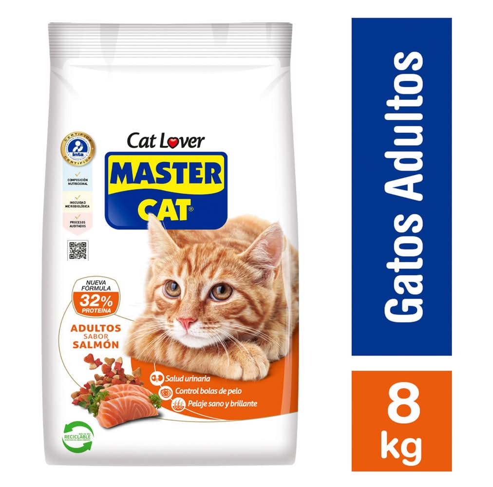 Master Cat · Alimento gato premium salmón sardinas (8 kg)