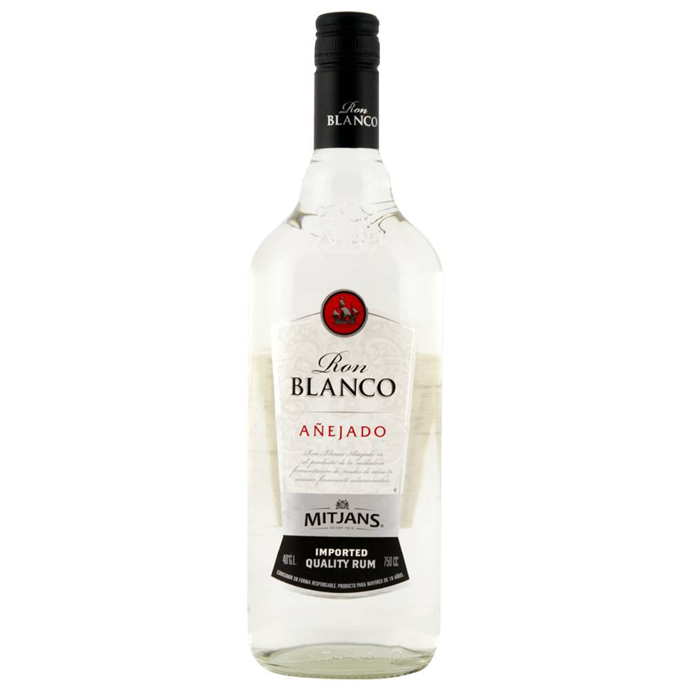 Mitjans ron blanco (botella 750 ml)