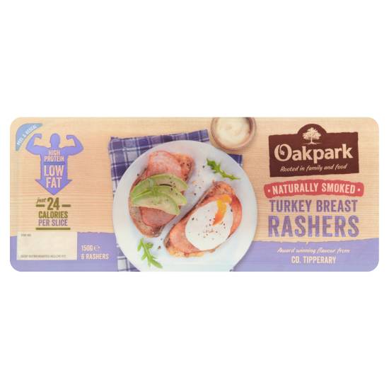 Oakpark Naturally Smoked Turkey Breast Rashers (150g)