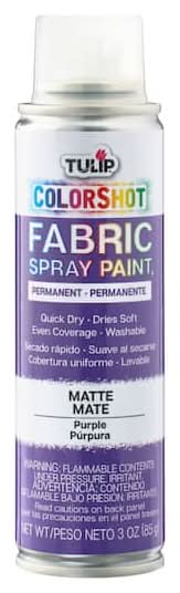 Tulip Colorshot Instant Fabric Paint Color Spray, Purple (3 oz)