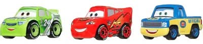 Disney Pixar Cars Mini Racers Toy Vehicle For Kids 3+ Ages, Multi (3 ct)