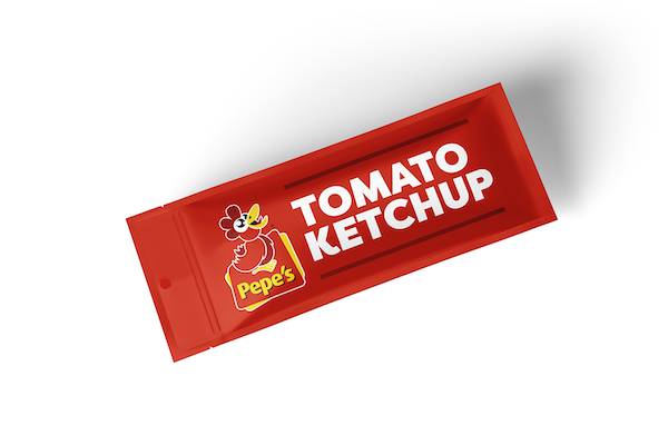 Pepe's Branded Ketchup Sachets