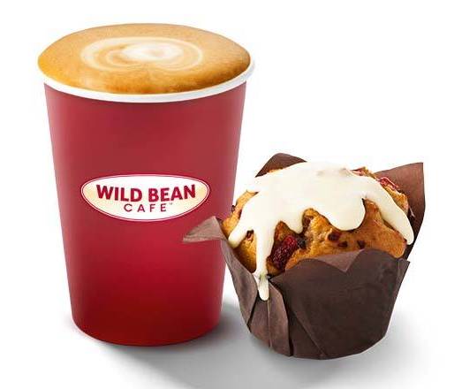 Coffee, muffin and slice combo