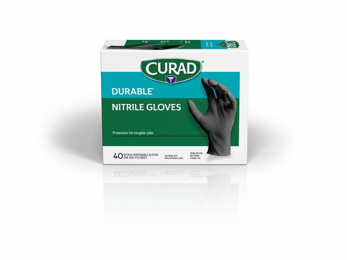 Curad, Durable Osfm Nitrile Exam Gloves, 40 Ct