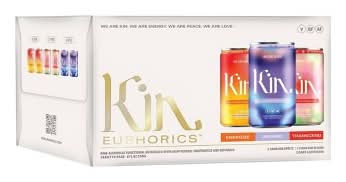 Kin Euphorics Non-Alcoholic Feel Good Flight Variety pack, Energize - Unwind - Transcend (6 x 8 fl oz)