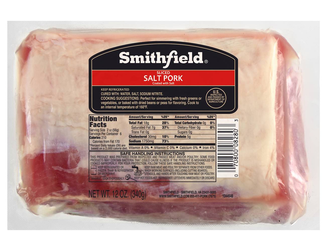 Smithfield Sliced Salt Pork (12 oz)