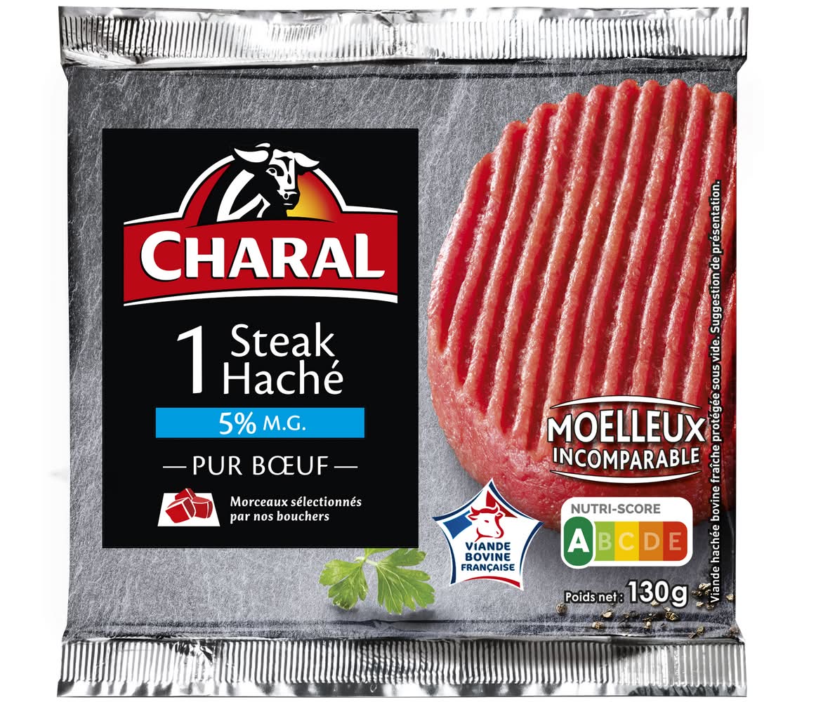 Charal - Steak haché viande bovine 5% m.g. (130g)