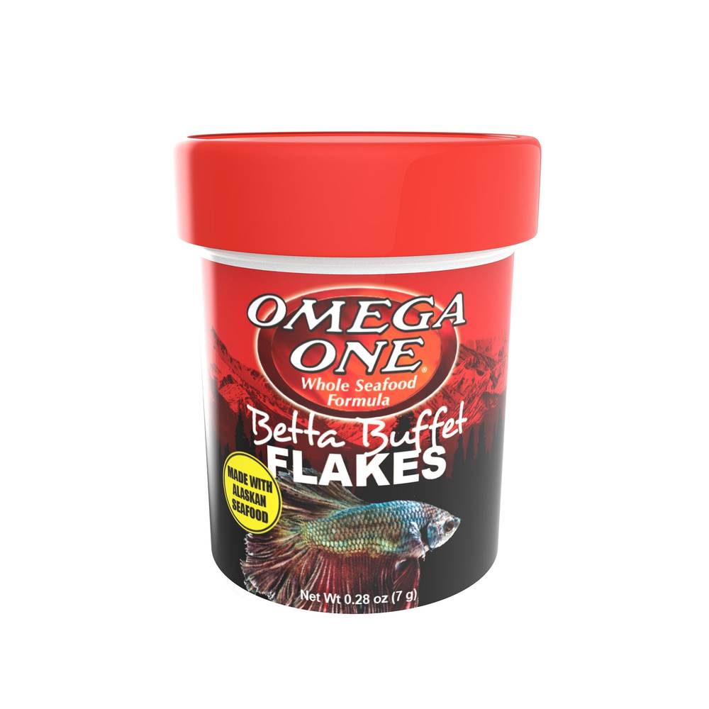 Omega™ Betta Buffet Flakes Fish Food (Size: 0.28 Oz)