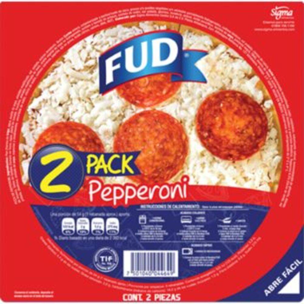 FUD pizza de pepperoni (2 un)