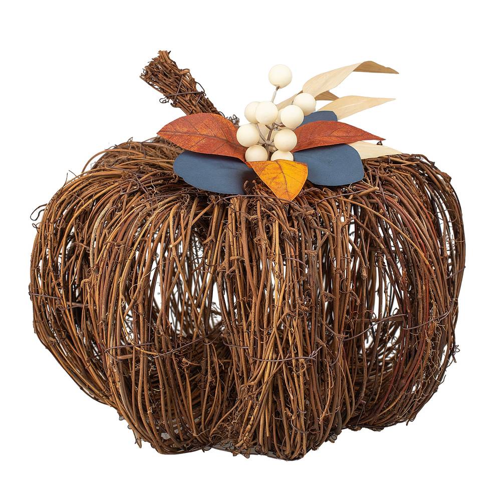 Holiday Living 12-in Harvest Rattan Pumpkin Decor | 88G5782A