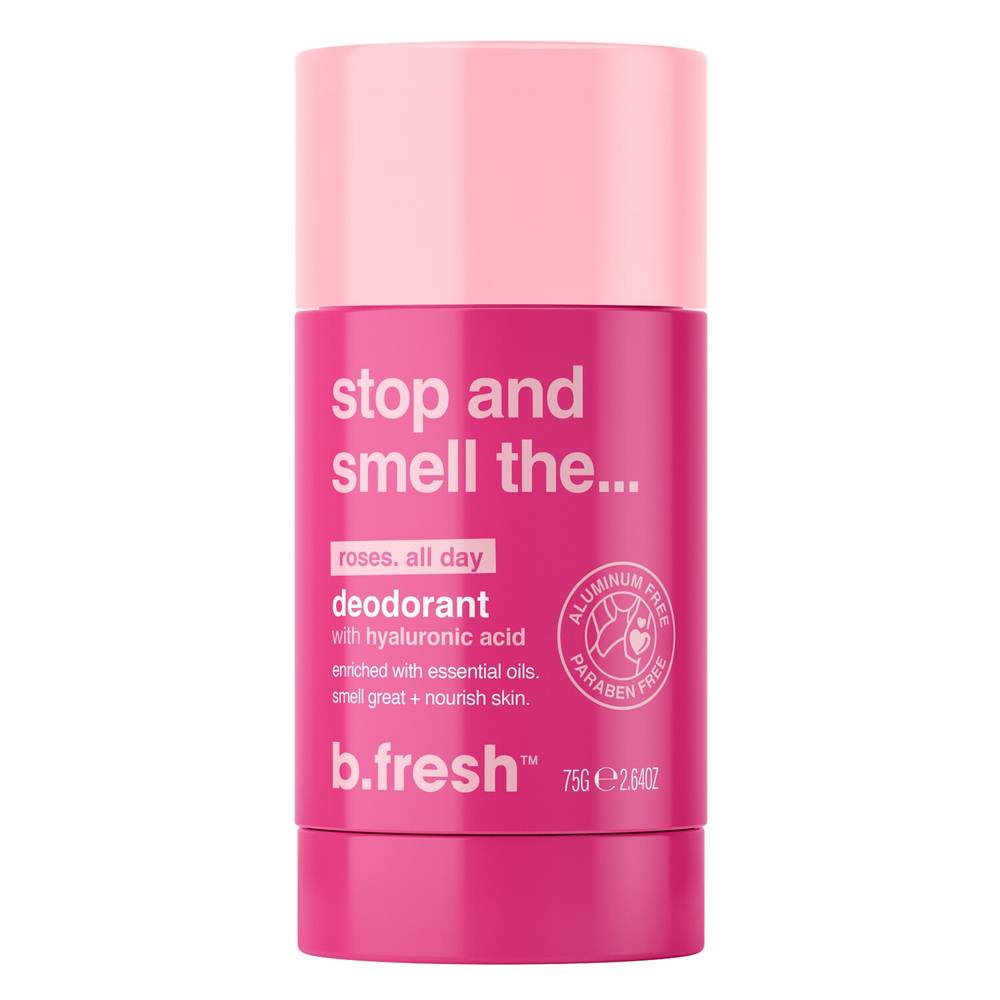 b.fresh Deodorant Stick, Stop and Smell the Roses, 2.64 OZ