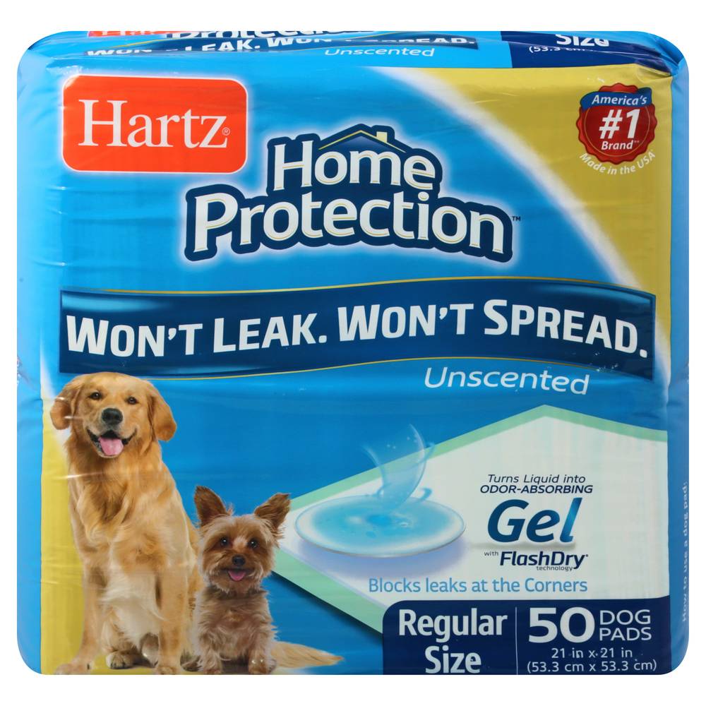 Hartz Home Protection Regular Size Unscented Dog Pads (50 ct)