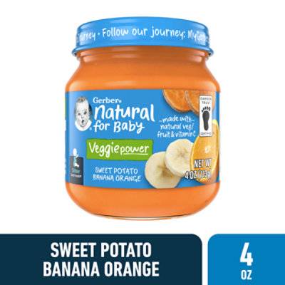 Gerber 2Nd Foods Natural Sweet Potato Banana Orange 4Oz Jar