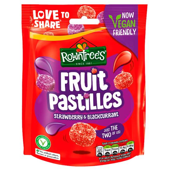 Rowntree's Strawberry-Blackcurrant, Fruit Pastilles (143g)