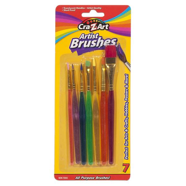 Cra-Z-Art Assorted Colors All-Purpose Artist Brush Set Brushes (7 ct)