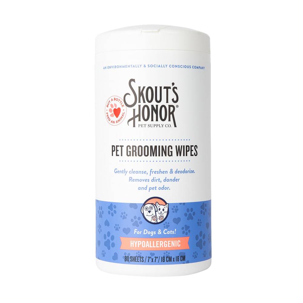 Skout's Honor Pet Grooming Wipes (7 x 7 in)