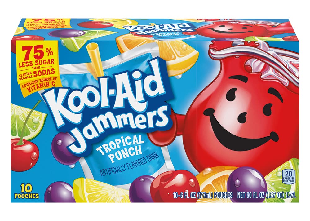 Kool-Aid Jammers Flavored Drink, Tropical Punch (10 x 6 fl oz)